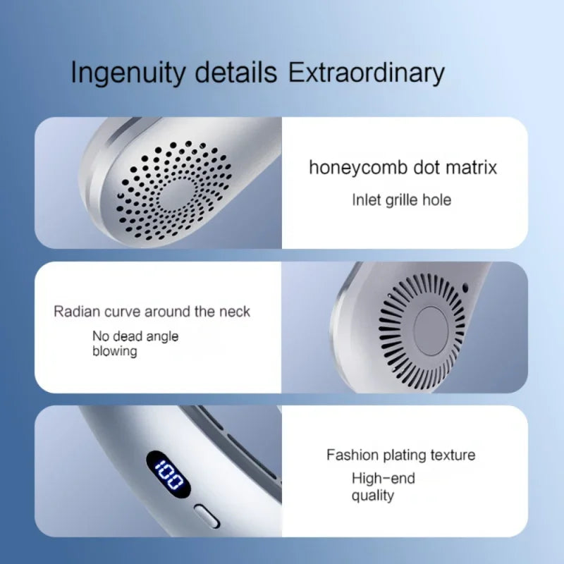Neck Fan,Lightweight, Sports Fan for Indoor & Outdoor